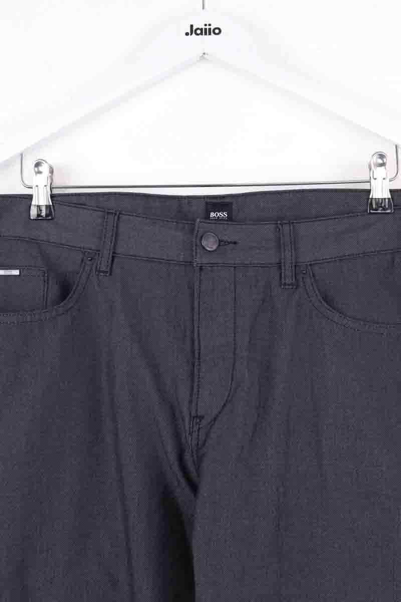 Pantalon droit Boss Noir en Coton