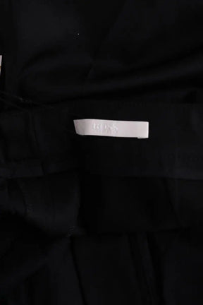 Pantalon droit Boss Noir en Laine