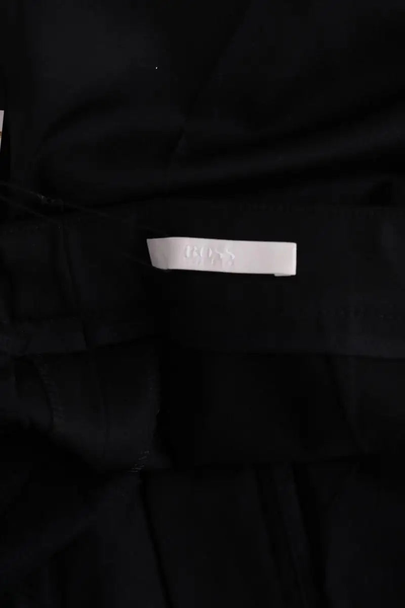 Pantalon droit Boss Noir en Laine