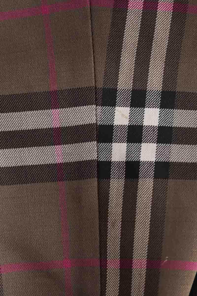 Pantalon droit Burberry Kaki en Laine