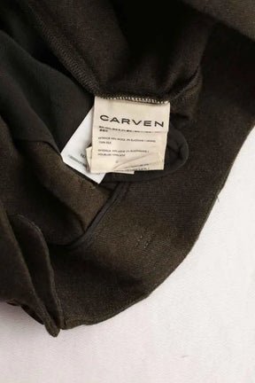 Pantalon droit Carven Kaki en Laine