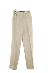 Pantalon droit Celine Beige en Lin, taille M - Seconde Main