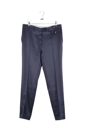 Pantalon droit Celine Bleu en Viscose, taille L - Seconde Main