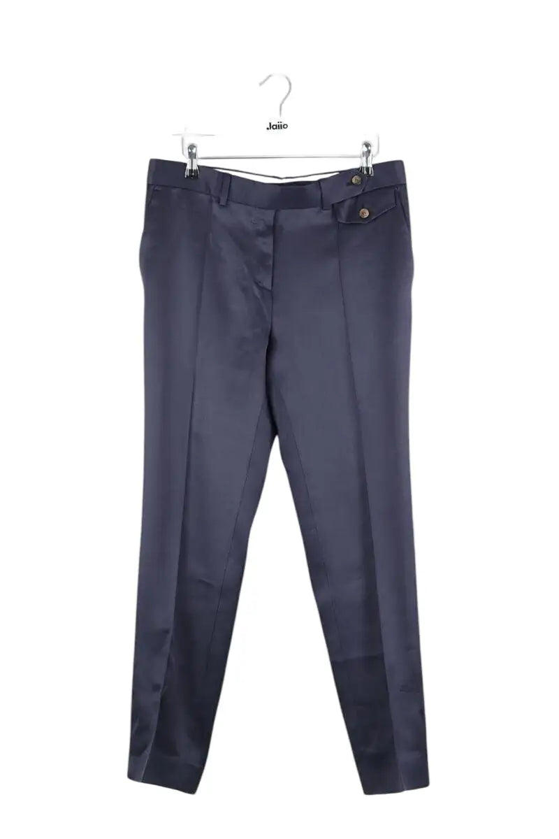 Pantalon droit Celine Bleu en Viscose, taille L - Seconde Main