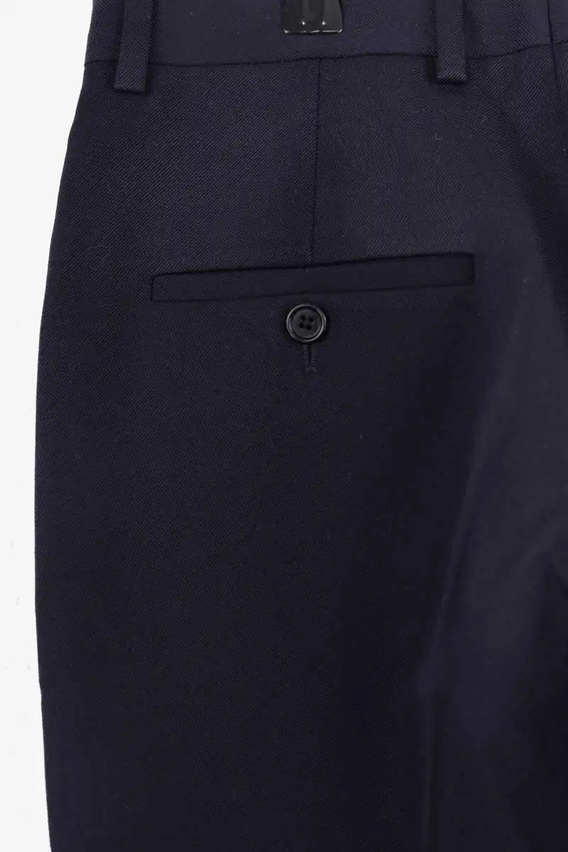 Pantalon droit Celine Marine en Laine