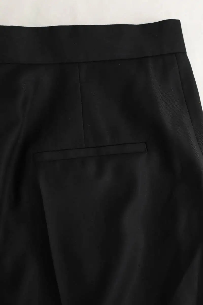 Pantalon droit Celine Noir en Laine