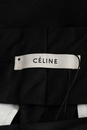 Pantalon droit Celine Noir en Laine