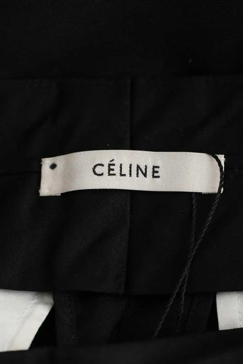 Pantalon droit Celine Noir en Laine