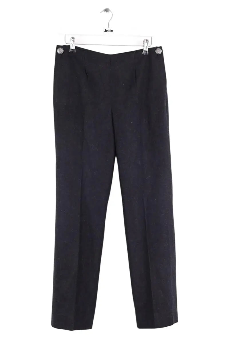 Pantalon droit Chanel Noir en Laine, taille S - Seconde Main