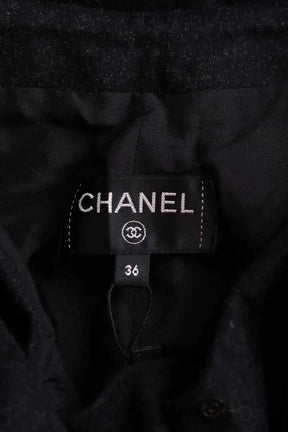Pantalon droit Chanel Noir en Laine