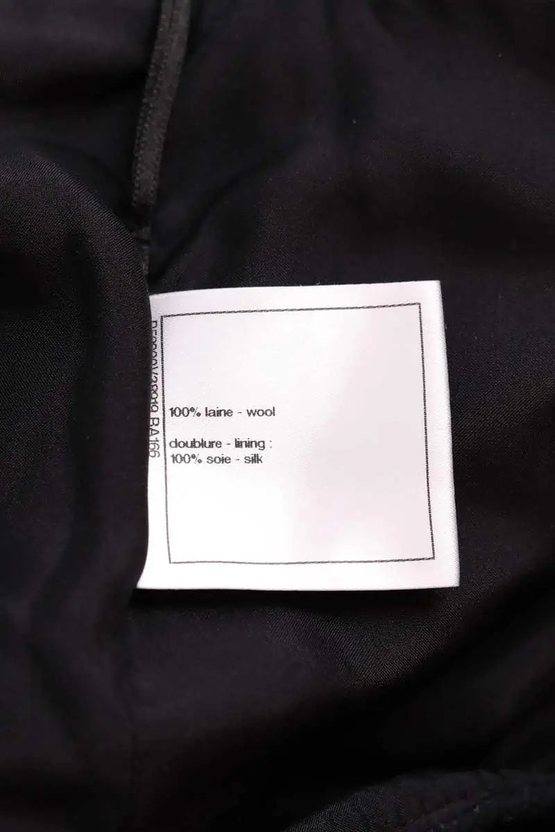 Pantalon droit Chanel Noir en Laine
