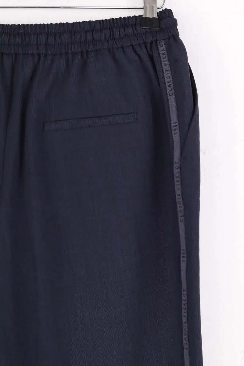Pantalon droit Claudie Pierlot Bleu en Synthétique