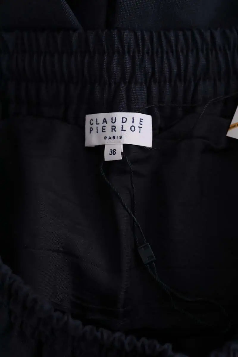 Pantalon droit Claudie Pierlot Bleu en Synthétique