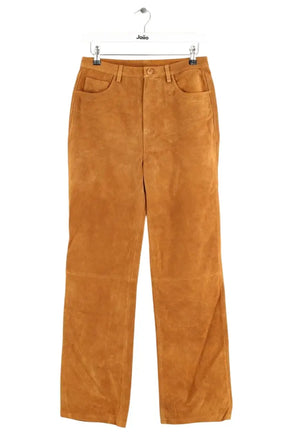 Pantalon droit Claudie Pierlot Clark Camel en Daim, taille S - Seconde Main