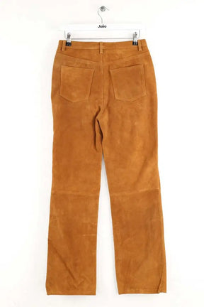 Pantalon droit Claudie Pierlot Clark Camel en Daim