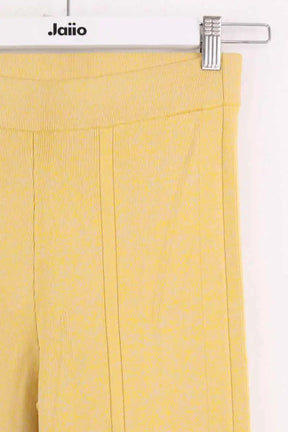 Pantalon droit Claudie Pierlot Jaune en Viscose