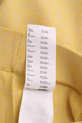 Pantalon droit Claudie Pierlot Jaune en Viscose
