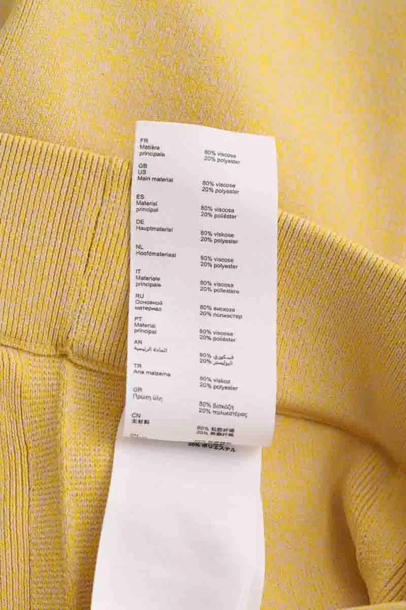 Pantalon droit Claudie Pierlot Jaune en Viscose