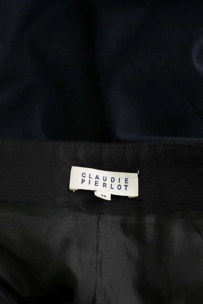 Pantalon droit Claudie Pierlot Marine en Polyester