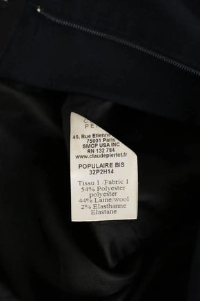 Pantalon droit Claudie Pierlot Marine en Polyester