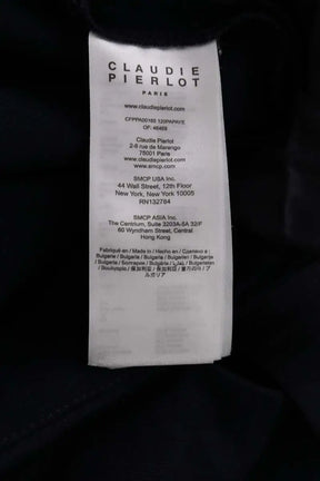 Pantalon droit Claudie Pierlot Marine en Synthétique