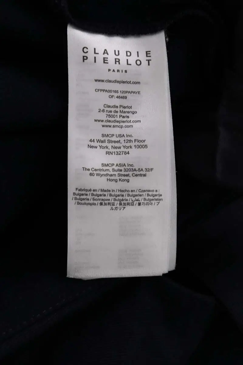 Pantalon droit Claudie Pierlot Marine en Synthétique
