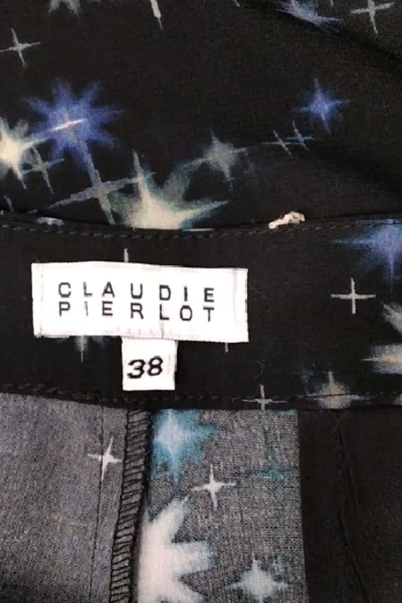 Pantalon droit Claudie Pierlot Noir en Soie