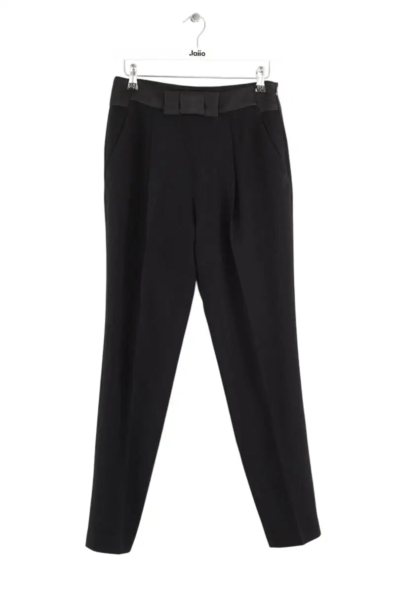 Pantalon droit Claudie Pierlot Noir en Synthétique, taille S - Seconde Main