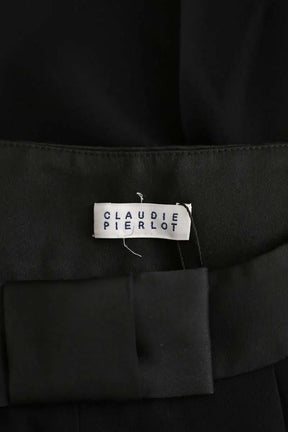 Pantalon droit Claudie Pierlot Noir en Synthétique