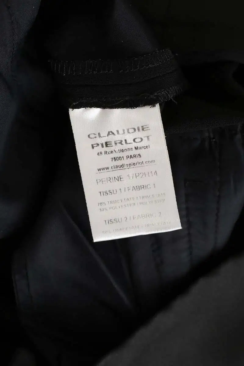 Pantalon droit Claudie Pierlot Noir en Synthétique