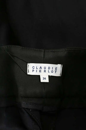 Pantalon droit Claudie Pierlot Noir en Synthétique