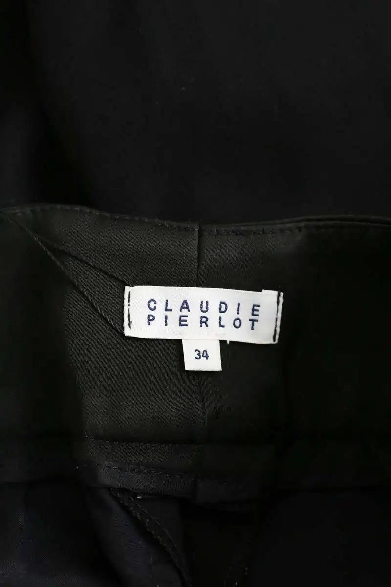 Pantalon droit Claudie Pierlot Noir en Synthétique