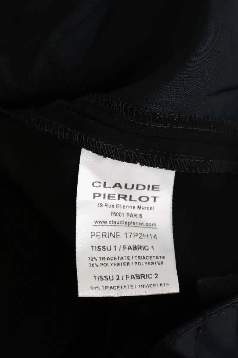 Pantalon droit Claudie Pierlot Noir en Synthétique