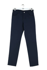 Pantalon droit Courrèges Marine en Synthétique, taille S - Seconde Main