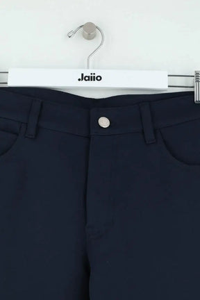 Pantalon droit Courrèges Marine en Synthétique