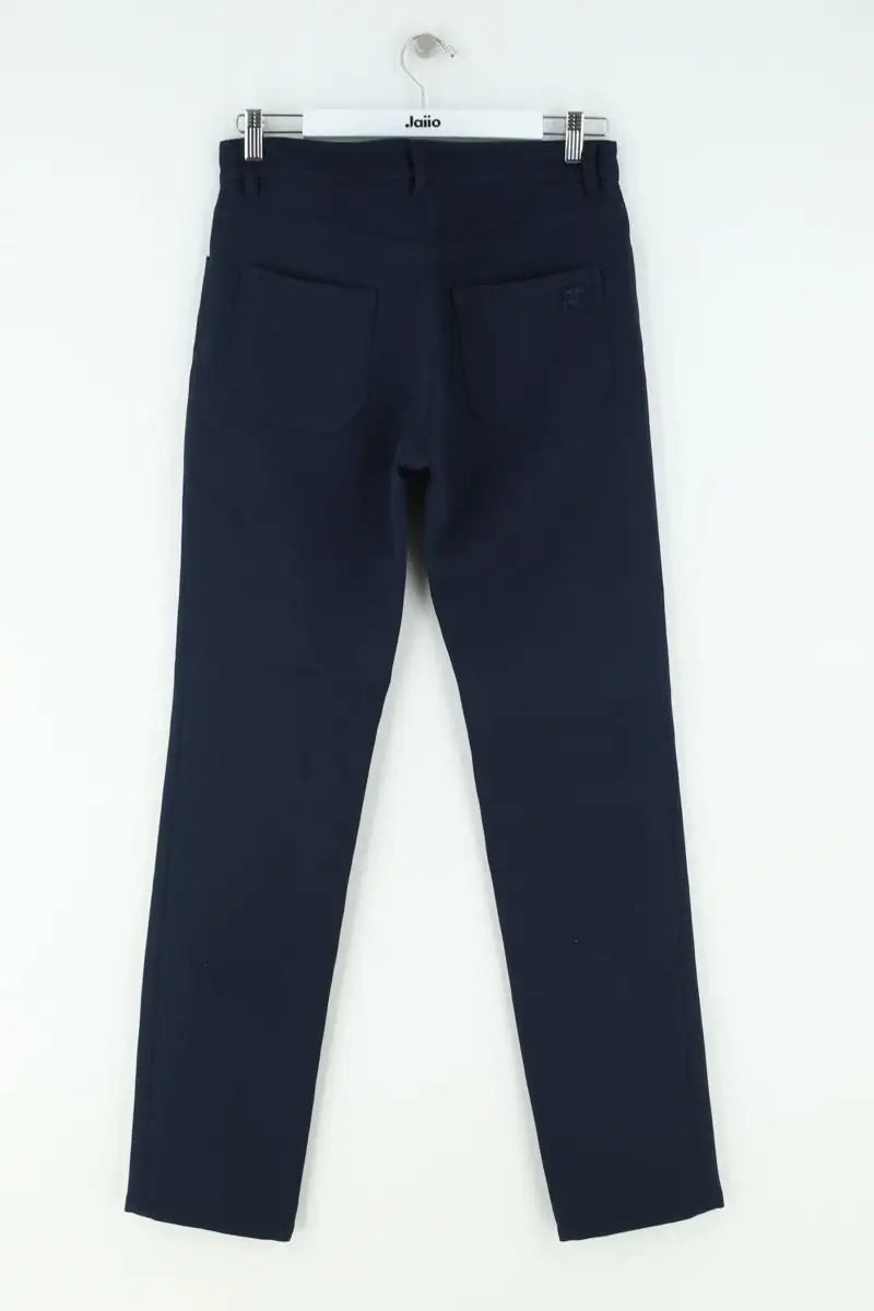Pantalon droit Courrèges Marine en Synthétique