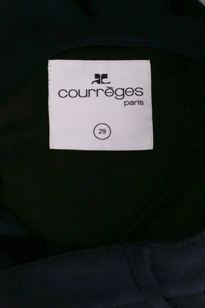 Pantalon droit Courrèges Marine en Synthétique