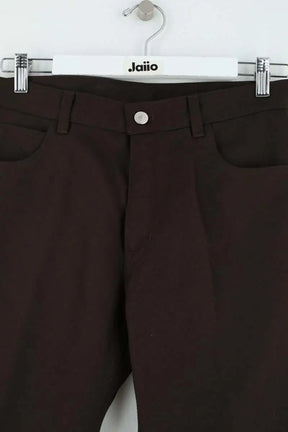 Pantalon droit Courrèges Marron en Synthétique