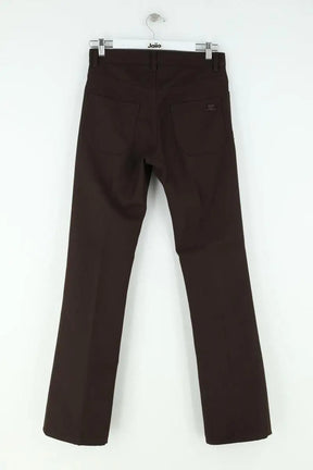 Pantalon droit Courrèges Marron en Synthétique
