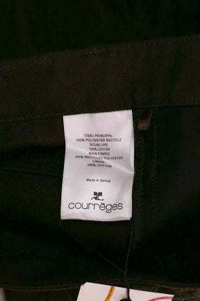 Pantalon droit Courrèges Marron en Synthétique