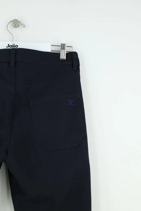 Pantalon droit Courrèges Noir en Synthétique
