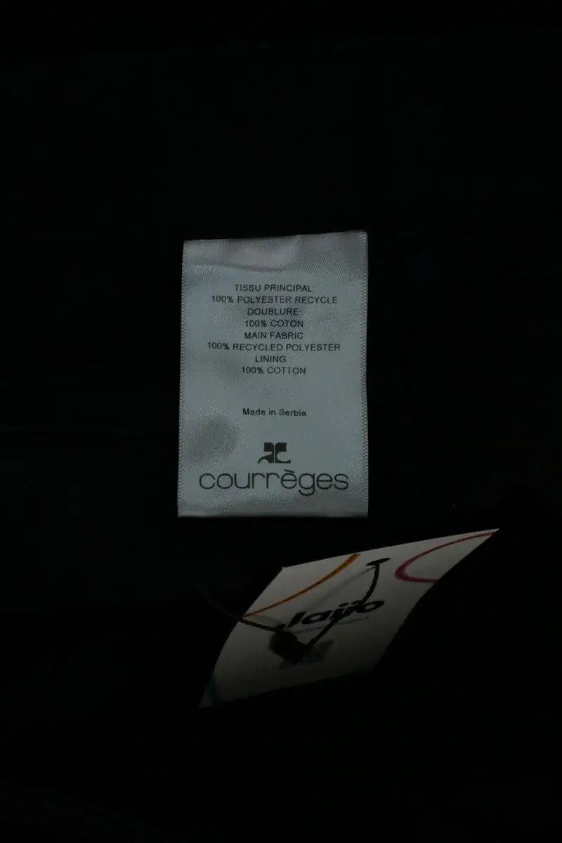 Pantalon droit Courrèges Noir en Synthétique