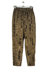 Pantalon droit Des Petits Hauts Marron en Polyester, taille S - Seconde Main