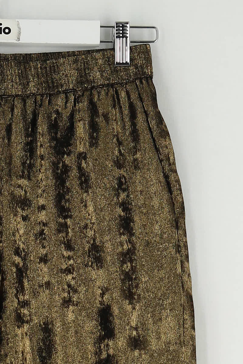 Pantalon droit Des Petits Hauts Marron en Polyester