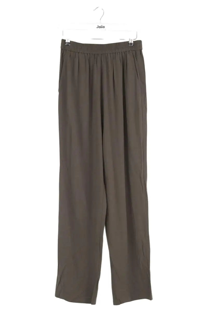 Pantalon droit Des Petits Hauts Soka Kaki en Viscose, taille M - Seconde Main