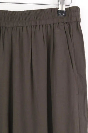 Pantalon droit Des Petits Hauts Soka Kaki en Viscose