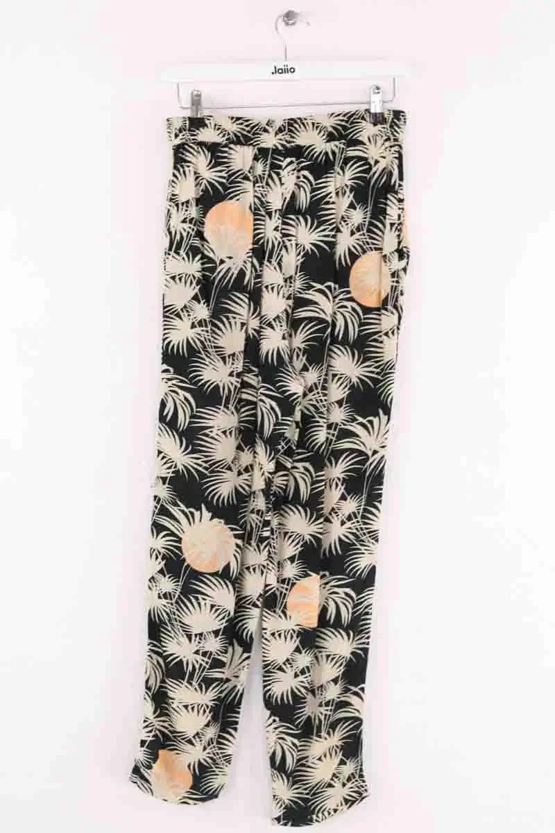 Pantalon droit Des Petits Hauts Vert en Viscose