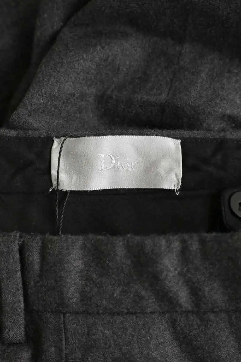 Pantalon droit Dior Anthracite en Laine