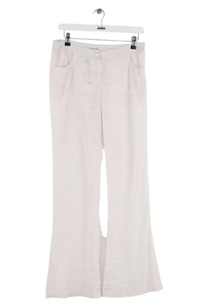 Pantalon droit Dior Blanc en Soie, taille L - Seconde Main