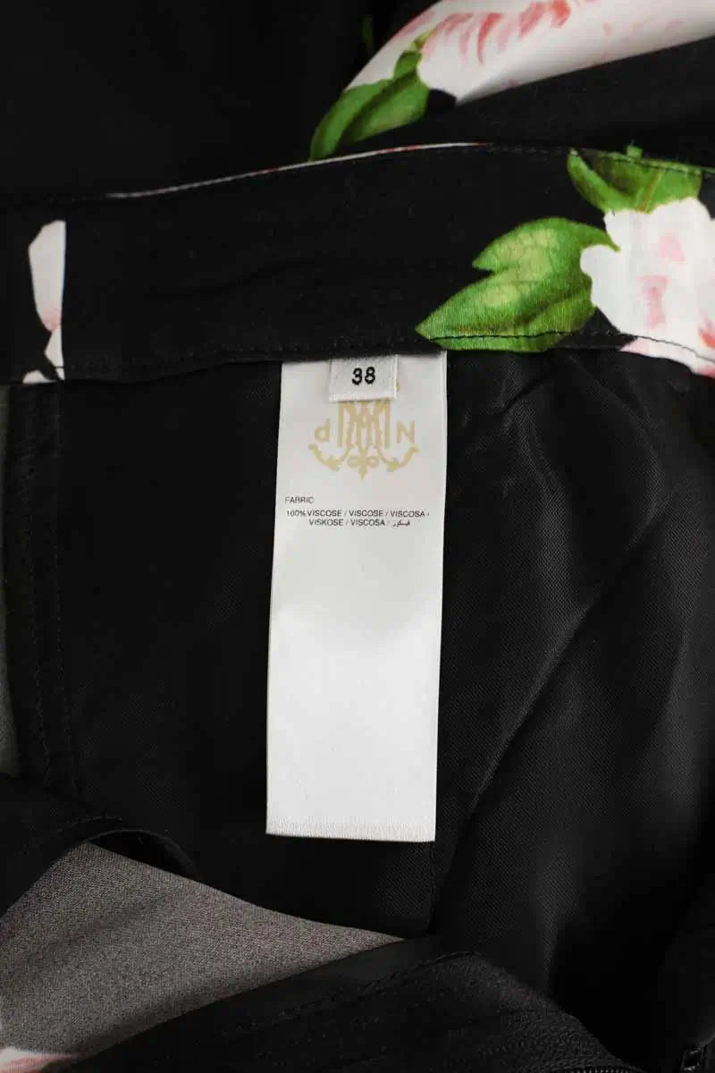 Pantalon droit DMN Noir en Viscose